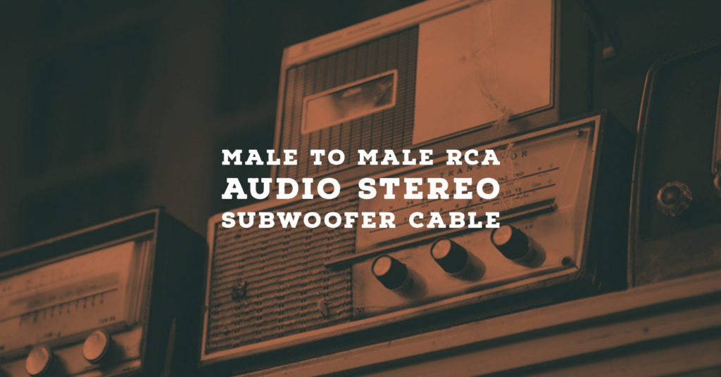 Male to Male RCA Audio Stereo Subwoofer Cable