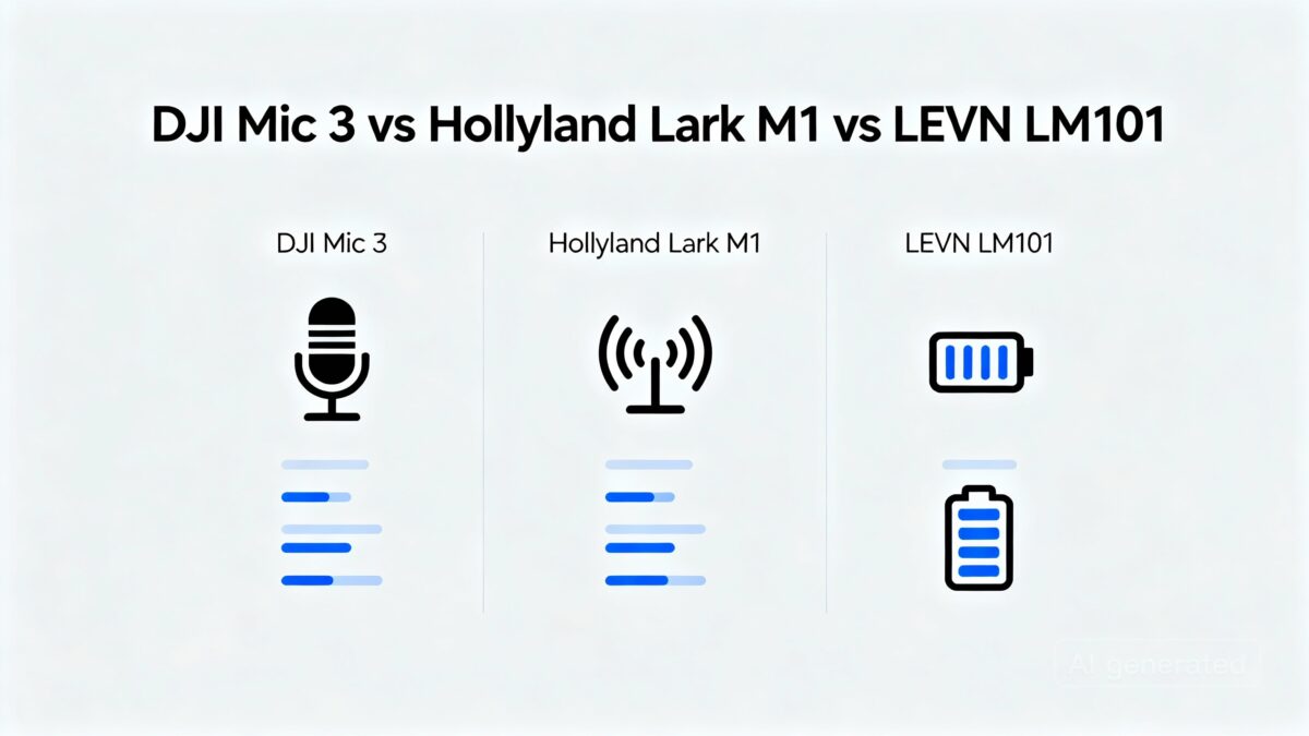 DJI Mic 3 vs Hollyland Lark M1 vs LEVN LM101