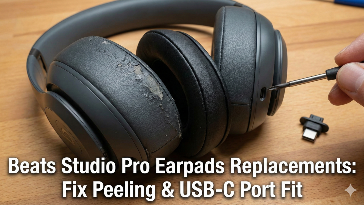Beats Studio Pro Earpads Replacements Fix Peeling & USB-C Port Fit