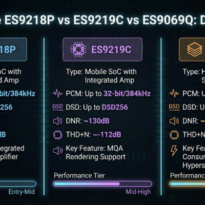 ESS Sabre ES9218P vs ES9219C vs ES9069Q DAC Specs