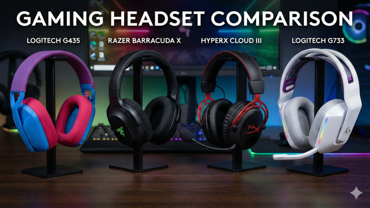Logitech G435 vs. Razer Barracuda X vs. HyperX Cloud III vs. G733