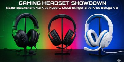 Razer BlackShark V2 X vs HyperX Cloud Stinger 2 vs Kreo Beluga V2