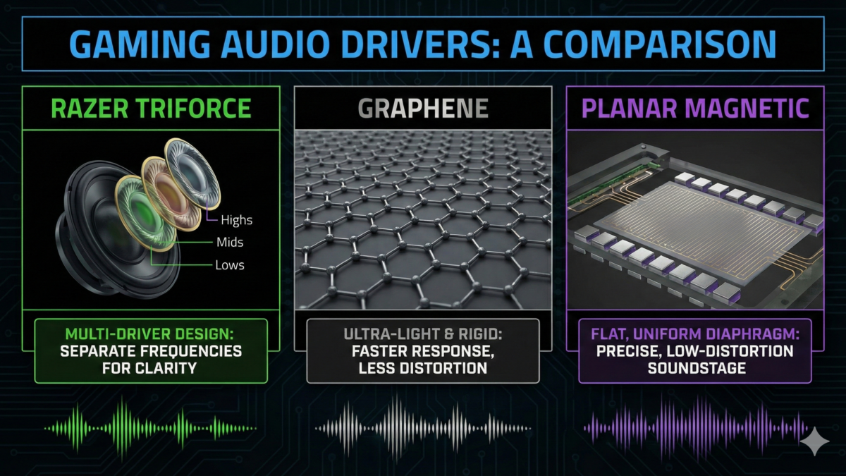 Razer TriForce vs. Graphene vs. Planar Gaming Audio Drivers