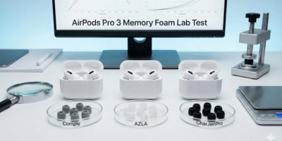 AirPods Pro 3 Memory Foam Lab Test Comply vs. AZLA vs. CharJenPro