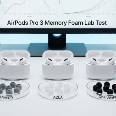 AirPods Pro 3 Memory Foam Lab Test Comply vs. AZLA vs. CharJenPro