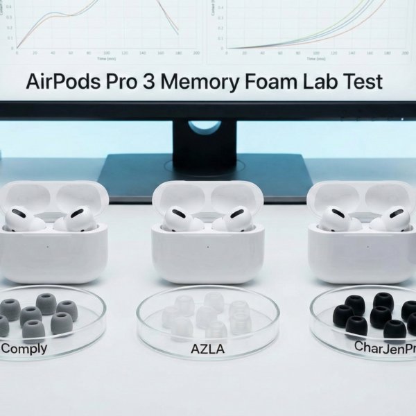 AirPods Pro 3 Memory Foam Lab Test Comply vs. AZLA vs. CharJenPro