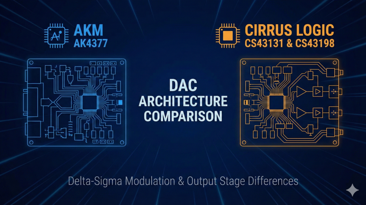 AKM AK4377 vs. Cirrus Logic CS43131 & CS43198 DAC Architecture