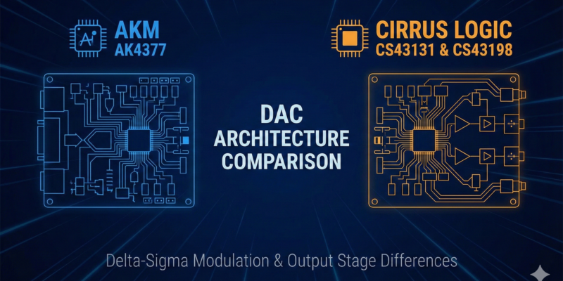 AKM AK4377 vs. Cirrus Logic CS43131 & CS43198 DAC Architecture
